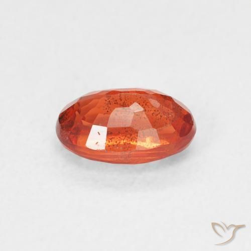 Zaffiro Arancia Fuoco naturale da 0.70 ct, Ovale, VS