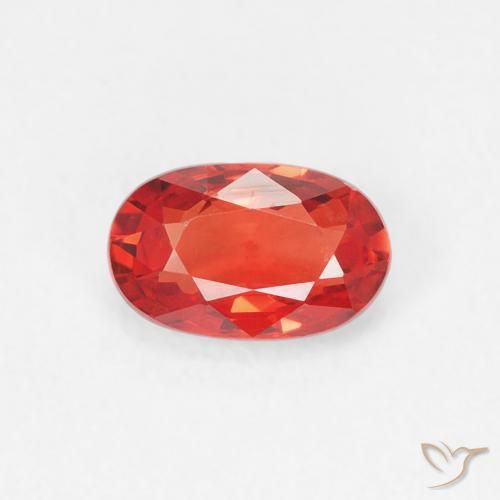 0.61ct Naturale Rosso cremisi brillante Zaffiro, Ovale, VS
