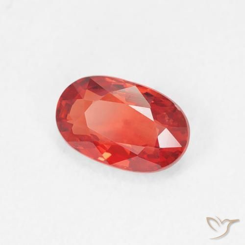 Zaffiro Rosso cremisi brillante naturale da 0.61 ct, Ovale, VS