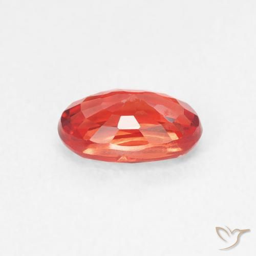 Zaffiro Rosso cremisi brillante naturale da 0.61 ct, Ovale, VS