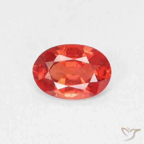 0.54ct Naturale Rosso medio Zaffiro, Ovale, VS