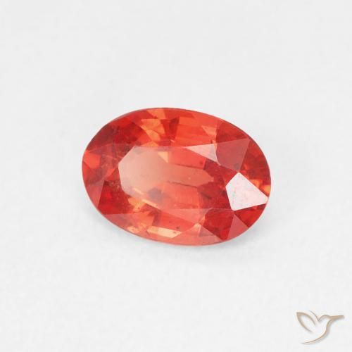 Zaffiro Rosso medio naturale da 0.54 ct, Ovale, VS