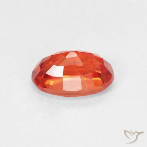 Zaffiro Arancia Fuoco naturale da 0.72 ct, Ovale, VS