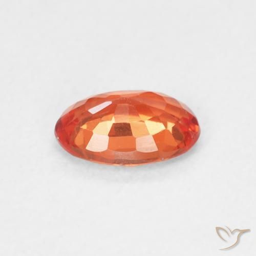 Zaffiro Arancio caldo naturale da 0.56 ct, Ovale, VS