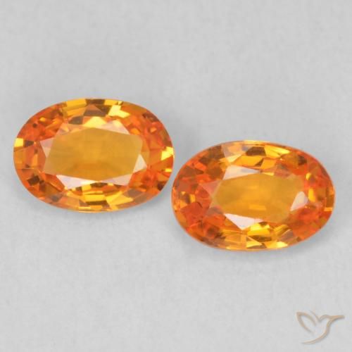 1.04ctw Naturale Arancione brillante Zaffiro, Ovale, VVS