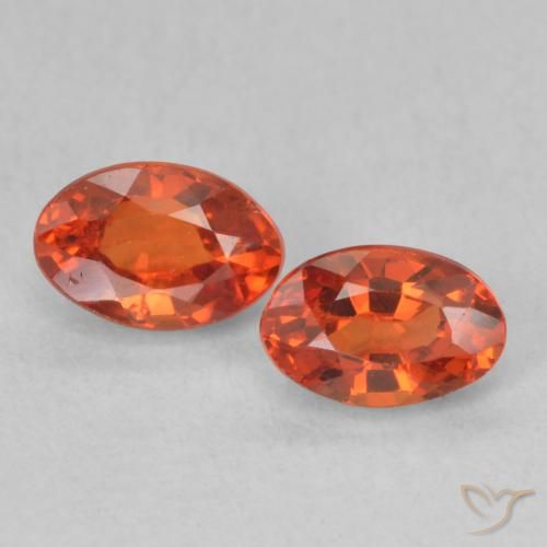 1.38ctw Naturale Arancio Medio Zaffiro, Ovale, VS