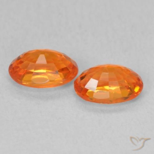 Gemme di Zaffiro Arancio Medio naturale da 1.22 ct, Ovale, VS