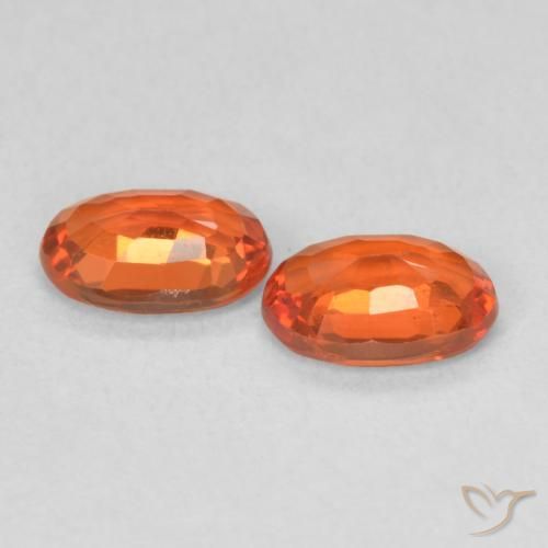 Gemme di Zaffiro Arancia Fuoco naturale da 1.20 ct, Ovale, VS