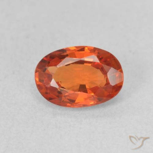0.71ct Naturale Arancio Medio Zaffiro, Ovale, VVS-VS