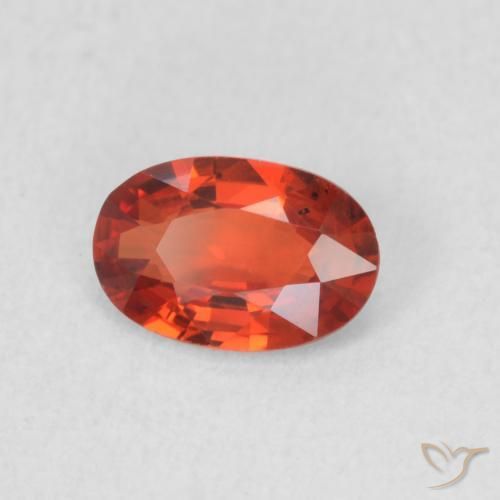Zaffiro Rosso medio naturale da 0.52 ct, Ovale, VVS-VS