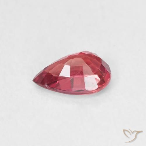 Zaffiro Rosso medio naturale da 0.56 ct, Forma a pera, VVS-VS