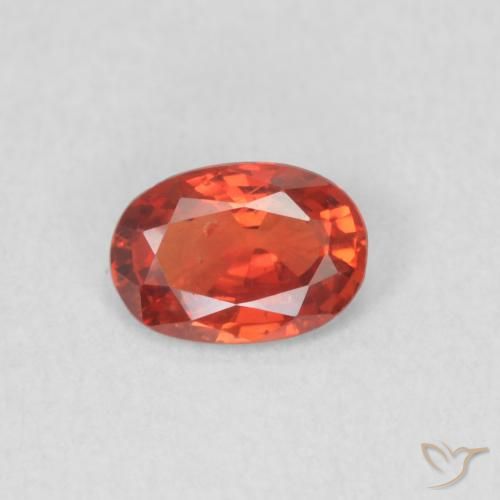 0.48ct Naturale Rosso medio Zaffiro, Ovale, VS