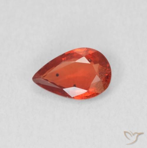0.42ct Naturale Rosso medio Zaffiro, Forma a pera, VVS-VS