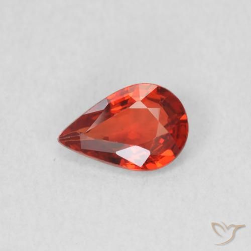 0.40ct Naturale Rosso brillante Zaffiro, Forma a pera, VVS-VS