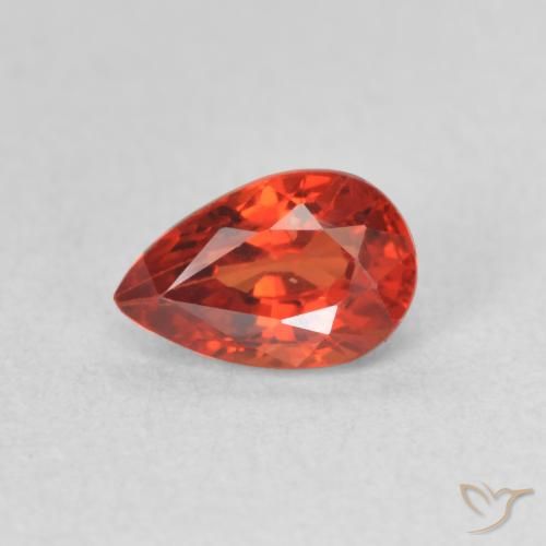 0.73ct Naturale Rosso intenso Zaffiro, Forma a pera, VVS-VS