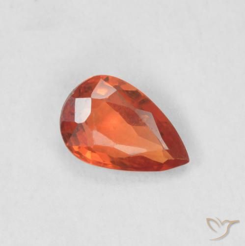 0.51ct Naturale Rosso cremisi brillante Zaffiro, Forma a pera, VS