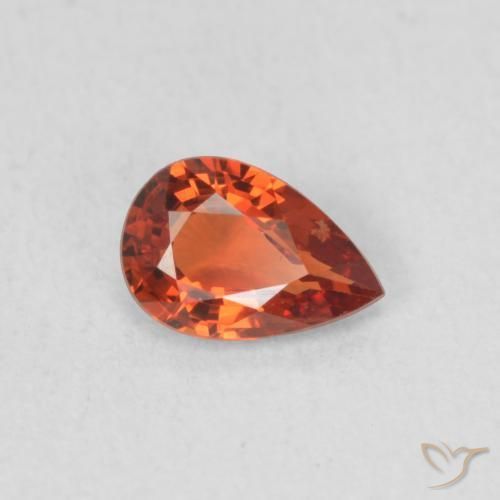 Zaffiro Rosso intenso naturale da 0.48 ct, Forma a pera, VS