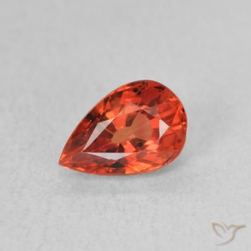 0.66ct Naturale Rosso intenso Zaffiro, Forma a pera, VVS-VS