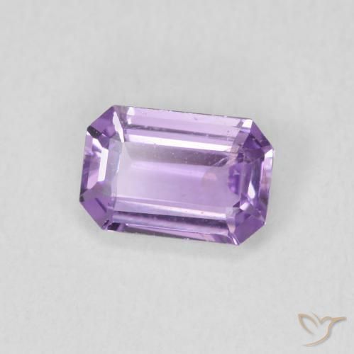 Zaffiro Viola rosato chiaro naturale da 0.68 ct, Ottagonale / Taglio smeraldo, VS