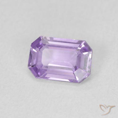 Zaffiro Viola chiaro naturale da 0.69 ct, Ottagonale / Taglio smeraldo, VVS
