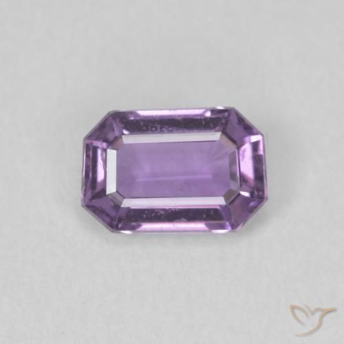 0.61ct Naturale Viola uva chiaro Zaffiro, Taglio smeraldo, VS
