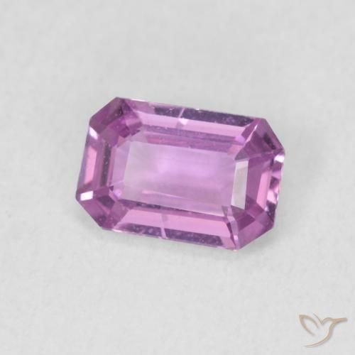 Zaffiro Viola-Rosa naturale da 0.66 ct, Ottagonale / Taglio smeraldo, VVS