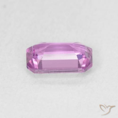 Zaffiro Viola-Rosa naturale da 0.66 ct, Ottagonale / Taglio smeraldo, VVS
