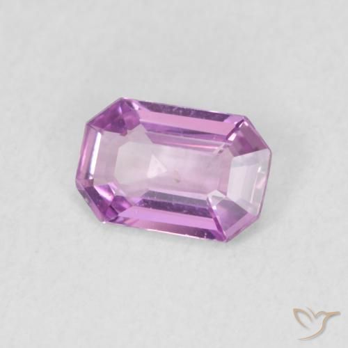 Zaffiro Viola rosato medio naturale da 0.53 ct, Ottagonale / Taglio smeraldo, VS