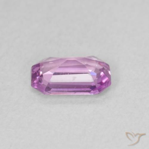 Zaffiro Viola rosato medio naturale da 0.53 ct, Ottagonale / Taglio smeraldo, VS
