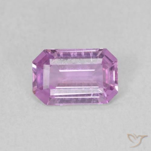 0.60ct Naturale Lilla Viola Zaffiro, Taglio smeraldo, VVS-VS