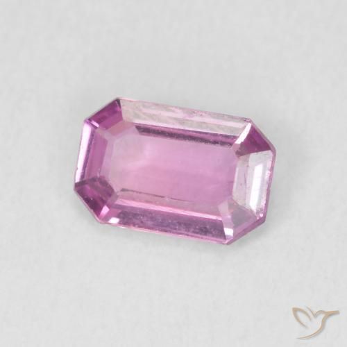 Zaffiro Viola-Rosa naturale da 0.57 ct, Ottagonale / Taglio smeraldo, VVS