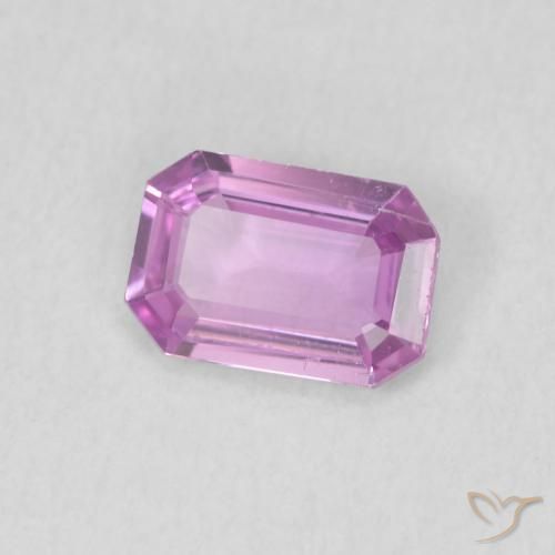 Zaffiro Viola uva molto chiaro naturale da 0.52 ct, Ottagonale / Taglio smeraldo, VVS