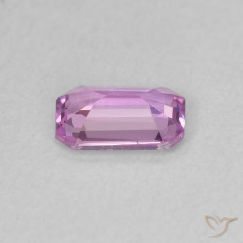 Zaffiro Viola uva molto chiaro naturale da 0.52 ct, Ottagonale / Taglio smeraldo, VVS