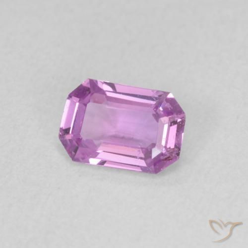 Zaffiro Viola medio naturale da 0.60 ct, Ottagonale / Taglio smeraldo, VVS-VS