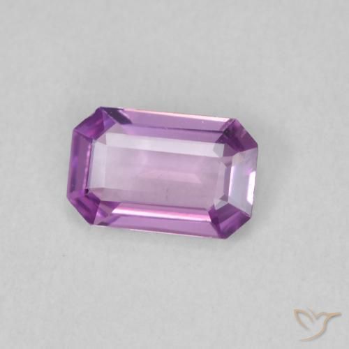 Zaffiro Viola chiaro naturale da 0.57 ct, Ottagonale / Taglio smeraldo, VVS-VS