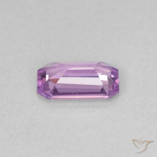 Zaffiro Viola chiaro naturale da 0.57 ct, Ottagonale / Taglio smeraldo, VVS-VS