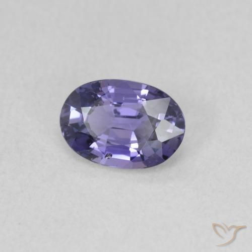 Zaffiro Viola bluastro scuro naturale da 0.56 ct, Ovale, VS