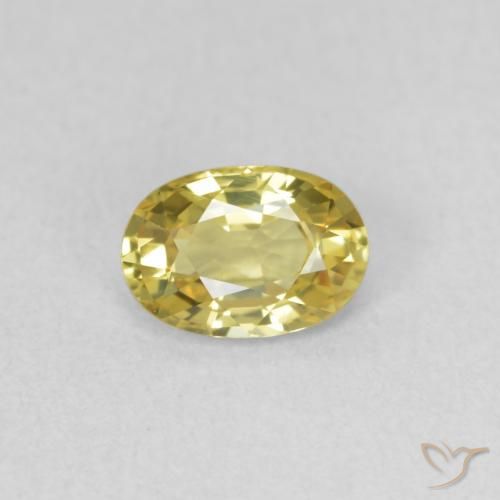 0.54ct Naturale Oro chiaro Zaffiro, Ovale, VVS