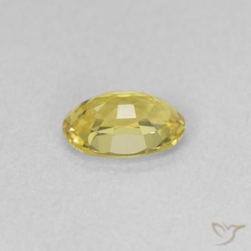 Zaffiro Oro chiaro naturale da 0.54 ct, Ovale, VVS