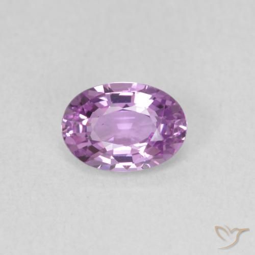 0.57ct Naturale Viola chiaro Zaffiro, Ovale, VVS