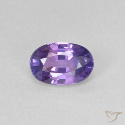 0.70ct Naturale Viola medio Zaffiro, Ovale, VVS
