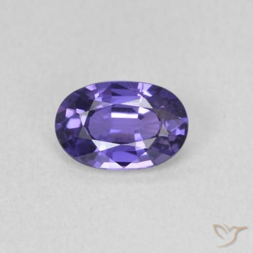 0.65ct Naturale Viola scuro Zaffiro, Ovale, VVS
