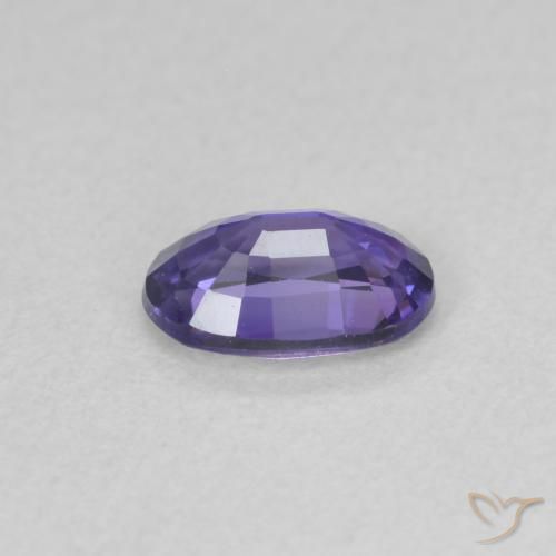 Zaffiro Viola scuro naturale da 0.65 ct, Ovale, VVS