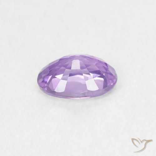 Zaffiro Viola rosa medio naturale da 0.58 ct, Ovale, VS