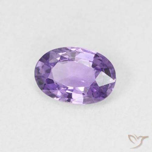Zaffiro Viola medio naturale da 0.56 ct, Ovale, VVS-VS