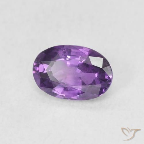 Zaffiro Viola Intenso naturale da 0.67 ct, Ovale, VVS