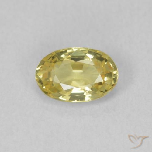 0.55ct Naturale Giallo medio Zaffiro, Ovale, VVS-VS