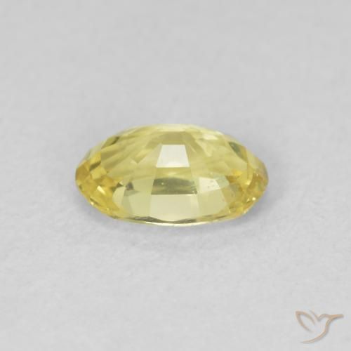 Zaffiro Giallo medio naturale da 0.55 ct, Ovale, VVS-VS