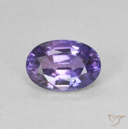 Zaffiro Viola scuro naturale da 0.73 ct, Ovale, VVS-VS
