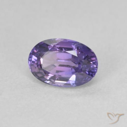Zaffiro Viola scuro naturale da 0.73 ct, Ovale, VVS-VS